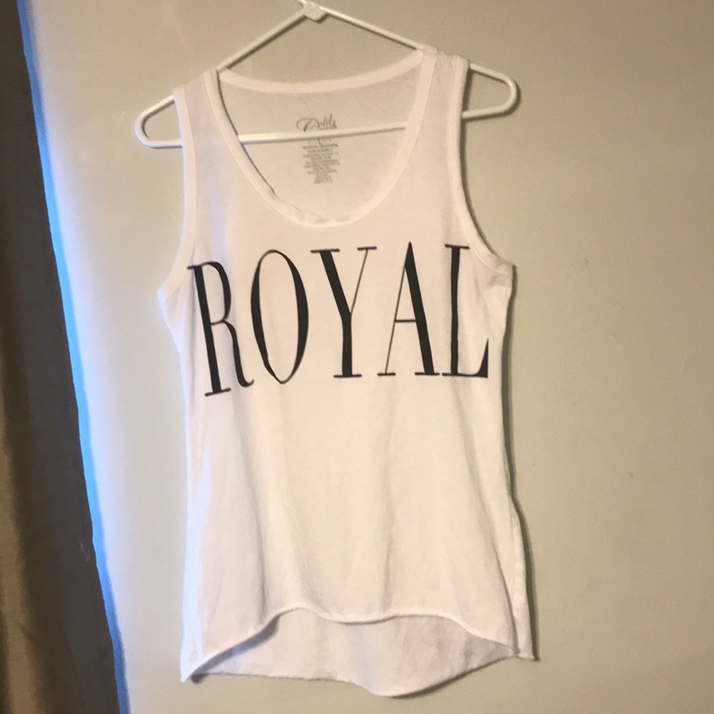 COLD CRUSH WHITE GRAPHIC TANK “ROYAL”